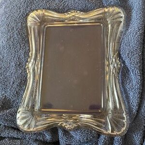 Heavy glass picture frame